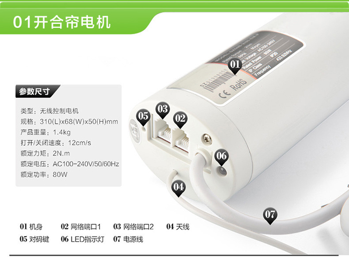 電動羅馬桿開合簾